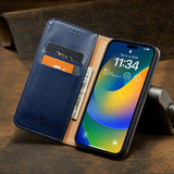 For iPhone 15 Plus Case, Leather, Flip Wallet Folio Cover, Stand, Blue | iCoverLover Australia