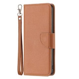 For iPhone 15 Pro Case, Lychee Texture Folio PU Leather Wallet Cover, Brown | iCoverLover Australia