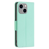 For iPhone 15 Plus Case, Lychee Texture Folio PU Leather Wallet Cover, Green | iCoverLover Australia
