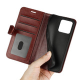For iPhone 15 Case, Premium PU Leather Folio Wallet Cover, Brown | iCoverLover Australia