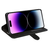 For iPhone 15 Pro Case, Premium PU Leather Folio Wallet Cover, Black | iCoverLover Australia