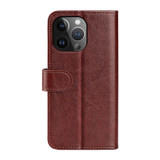 For iPhone 15 Pro Case, Premium PU Leather Folio Wallet Cover, Brown | iCoverLover Australia
