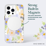 For iPhone 15 Pro Case-Mate Rifle Paper MagSafe Cover, Pastel Marguerite | iCoverLover Australia