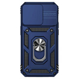 For iPhone 15 Case, Tough, Protective, Slide Camera Cover, Magnetic Ring Holder, Blue | iCoverLover Australia