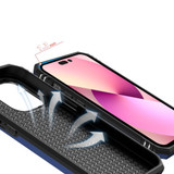 For iPhone 15 Pro Case, Tough, Protective, Slide Camera Cover, Magnetic Ring Holder, Blue | iCoverLover Australia