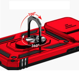For iPhone 15 Pro Case, Tough, Protective, Slide Camera Cover, Magnetic Ring Holder, Red | iCoverLover Australia