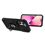For iPhone 15 Pro Max Case, Tough, Protective, Slide Camera Cover, Magnetic Ring Holder, Black | iCoverLover Australia