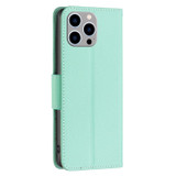 For iPhone 15 Pro Max Case, Lychee Texture Folio PU Leather Wallet Cover, Green | iCoverLover Australia