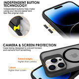 For iPhone 14 Pro Case Compatible with MagSafe Carbon Fibre Pattern Cover Black | iCoverLover Australia