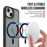 For iPhone 14 Pro Max Case Compatible with MagSafe Carbon Fibre Pattern Black | iCoverLover Australia