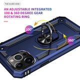 For iPhone 14 Pro Case, Protective Shockproof TPU/PC Cover, Ring Holder, Blue | iCoverLover Australia