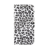 For iPhone 14 Pro Max Case, Leopard Print PU Leather Wallet Cover, White | iCoverLover Australia