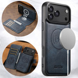 For iPhone 17 Pro Max Case Leather Flip Wallet Cover Stand Compatible with MagSafe Blue | iCoverLover Australia