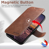 For iPhone 17 Pro Max Case Leather Flip Wallet Cover Stand Compatible with MagSafe Brown | iCoverLover Australia