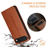 For iPhone Air Case, Leather, Flip Wallet Folio Cover, Stand, Brown | iCoverLover Australia