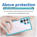 For Samsung Galaxy S24 Ultra Case - Durable Acrylic + TPU, Scratch-Resistant, Easy-Access, Clear Blue | iCoverLover Australia