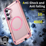 For Samsung Galaxy S24 Case - MagSafe compatible, Shock-Absorbent Protective Cover, Clear Pink | iCoverLover Australia