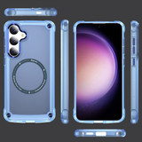 For Samsung Galaxy S24 Case - MagSafe compatible, Shock-Absorbent Protective Cover, Clear Blue | iCoverLover Australia