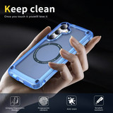 For Samsung Galaxy S24 Case - MagSafe compatible, Shock-Absorbent Protective Cover, Clear Blue | iCoverLover Australia