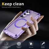 For Samsung Galaxy S24 Case - MagSafe compatible, Shock-Absorbent Protective Cover, Clear Purple | iCoverLover Australia