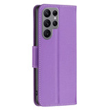 For Samsung Galaxy S24 Ultra Case - Lychee Folio Wallet PU Leather Cover, Kickstand, Purple | iCoverLover Australia