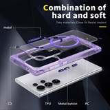 For Samsung Galaxy S24 Ultra Case - MagSafe compatible, Shock-Absorbent Protective Cover, Clear Purple | iCoverLover Australia