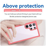 For Samsung Galaxy S24 Ultra Case - Durable Acrylic + TPU, Scratch-Resistant, Easy-Access, Red | iCoverLover Australia