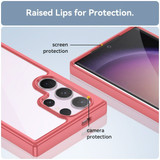 For Samsung Galaxy S24 Ultra Case - Durable Acrylic + TPU, Scratch-Resistant, Easy-Access, Red | iCoverLover Australia