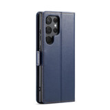 For Samsung Galaxy S23 Ultra Case Leather Flip Wallet Folio Cover Blue | iCoverLover Australia