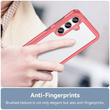 For Samsung Galaxy S24 Case - Durable Acrylic + TPU, Scratch-Resistant, Easy-Access, Red | iCoverLover Australia