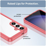 For Samsung Galaxy S24 Case - Durable Acrylic + TPU, Scratch-Resistant, Easy-Access, Red | iCoverLover Australia