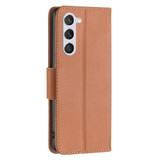 For Samsung Galaxy S24 Case - Lychee Folio Wallet PU Leather Cover, Kickstand, Brown | iCoverLover Australia