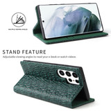 For Samsung Galaxy S23 Ultra Case Crocodile Pattern Genuine Leather Cover Green | iCoverLover Australia