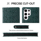For Samsung Galaxy S23 Ultra Case Crocodile Pattern Genuine Leather Cover Green | iCoverLover Australia