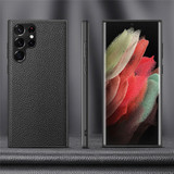 For Samsung Galaxy S23 Ultra Case Genuine Leather Slim Protective Cover Black | iCoverLover Australia
