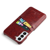 For Samsung Galaxy S22 Case Deluxe Leather Protective Cover Brown | iCoverLover Australia