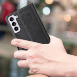 For Samsung Galaxy S22 Case iCoverLover Genuine Cow Leather Wallet Cover Black | iCoverLover Australia
