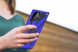 For Samsung Galaxy S22 Ultra Case Armour Shockproof Tough Cover with Kickstand Blue | iCoverLover Australia