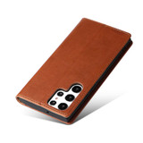 For Samsung Galaxy S22 Ultra Case Leather Flip Wallet Folio Cover Brown | iCoverLover Australia