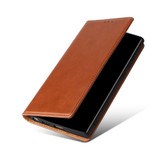 For Samsung Galaxy S22 Ultra Case Leather Flip Wallet Folio Cover Brown | iCoverLover Australia