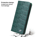 For Samsung Galaxy S22 Case Fierre Shann Crocodile Pattern Genuine Cow Leather Cover Green | iCoverLover Australia