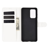 For Samsung Galaxy A72 5G/4G Lychee Folio Protective Case, Kickstand, Wallet, White | iCoverLover Australia