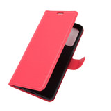 For Samsung Galaxy A72 5G/4G Lychee Folio Protective Case, Kickstand, Wallet, Red | iCoverLover Australia