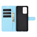 For Samsung Galaxy A72 5G/4G Lychee Folio Protective Case, Kickstand, Wallet, Blue | iCoverLover Australia
