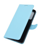 For Samsung Galaxy A72 5G/4G Lychee Folio Protective Case, Kickstand, Wallet, Blue | iCoverLover Australia