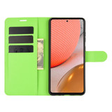 For Samsung Galaxy A72 5G/4G Lychee Folio Protective Case, Kickstand, Wallet, Green | iCoverLover Australia