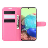 For Samsung Galaxy A71 5G Lychee Folio Protective Case, Kickstand, Wallet, Rose red | iCoverLover Australia