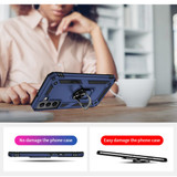 For Samsung Galaxy S22 5G Case Shockproof TPU + PC Protective Cover, Ring Holder, Blue | iCoverLover Australia