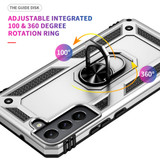 For Samsung Galaxy S22+ 5G Case Shockproof TPU + PC Protective Cover, Ring Holder, Silver | iCoverLover Australia