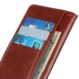 For Samsung Galaxy S22 Ultra 5G Copper Buckle Folio PU Leather Case, Wallet Cover, Brown | iCoverLover Australia